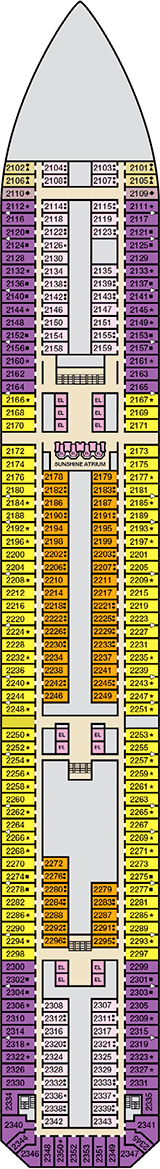 Carnival Sunshine Deck plan & cabin plan