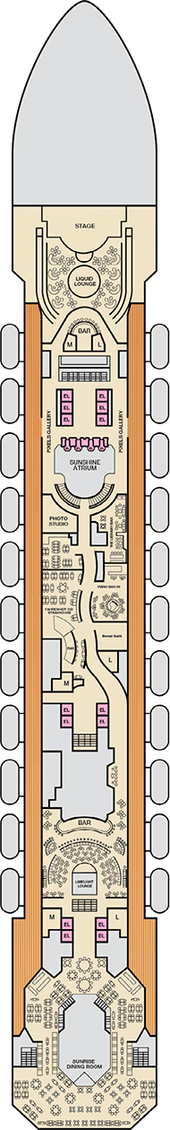 Carnival Sunshine Deck plan & cabin plan