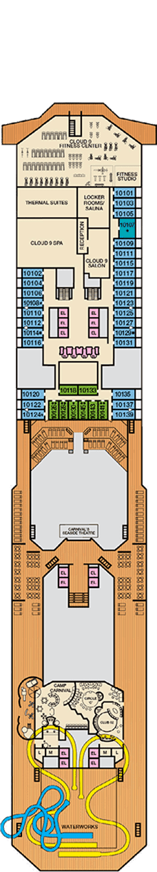 Carnival Sunshine Deck plan & cabin plan