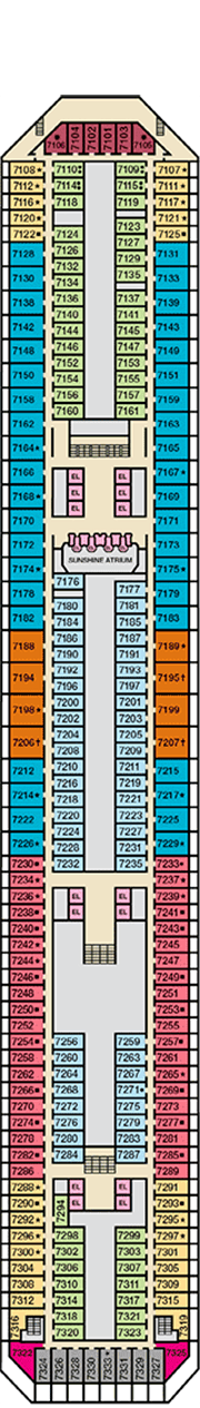 Carnival Sunshine Deck plan & cabin plan