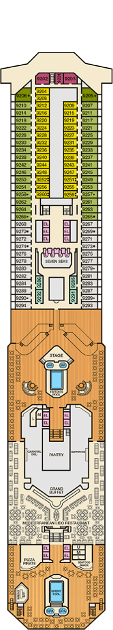 Carnival Victory Deckplan Kabinen Plan