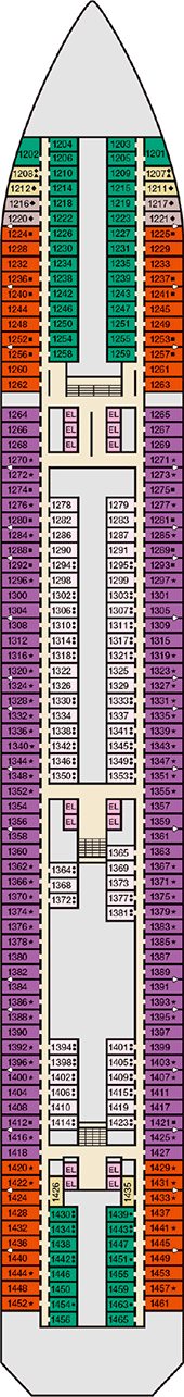 Carnival Valor Deck plan & cabin plan