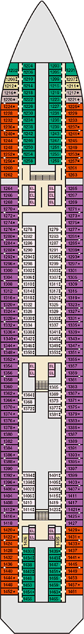 Carnival Valor Deck plan & cabin plan