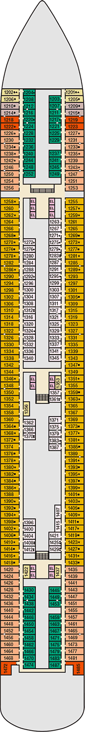 Carnival Vista Deck plan & cabin plan