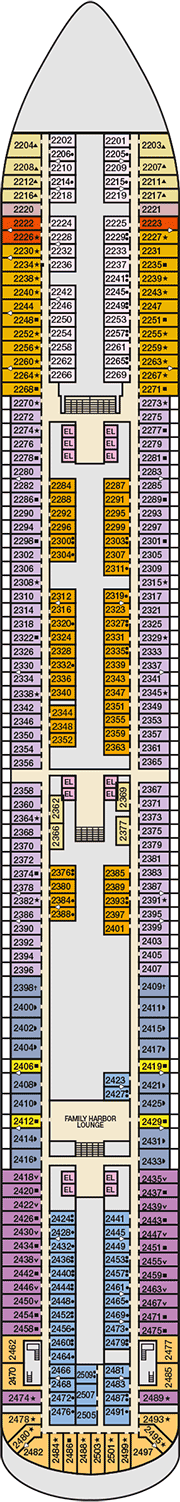 Carnival Vista Deck Plan & Cabin Plan