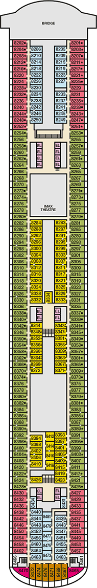 Carnival Vista Deck plan & cabin plan