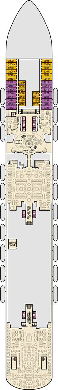 Carnival Vista Deck plan & cabin plan