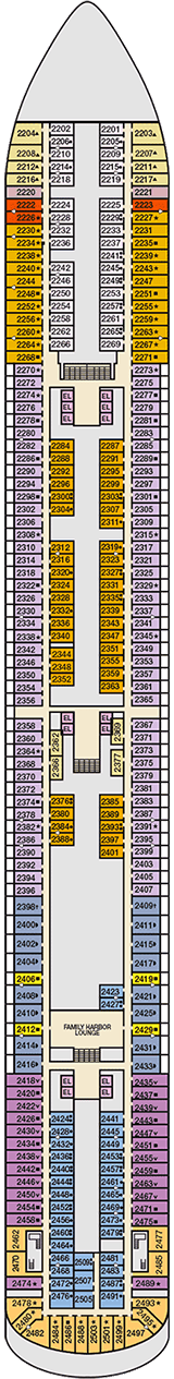 Carnival Vista Deck plan & cabin plan