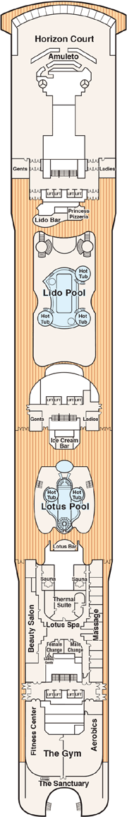 Deck plan M/S Coral Princess from 06/02/2017