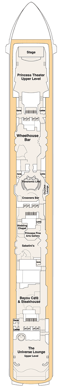 Coral Princess Deck plan & cabin plan