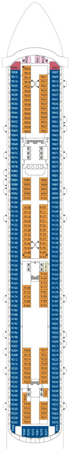 Costa Diadema Deck plan & cabin plan