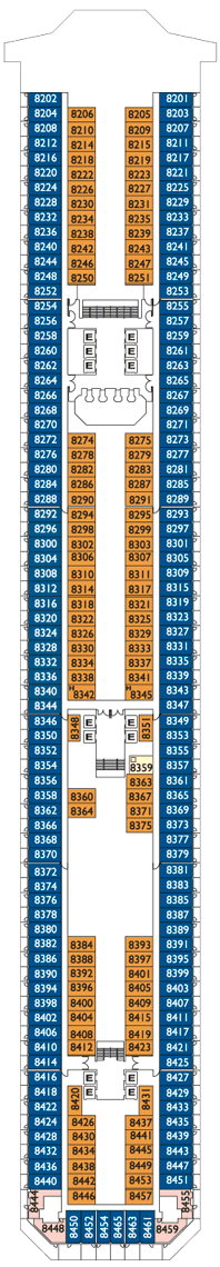 Costa Fascinosa Deck plan & cabin plan