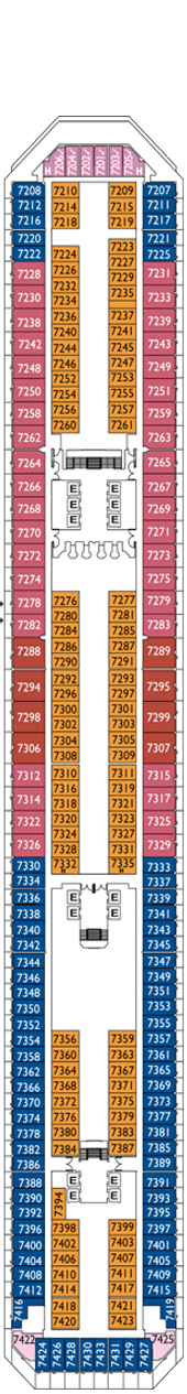 Costa Fortuna Deck plan & cabin plan