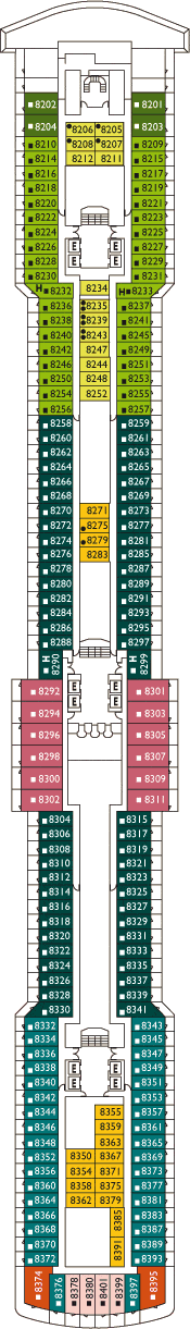 Costa Luminosa Deck plan & cabin plan