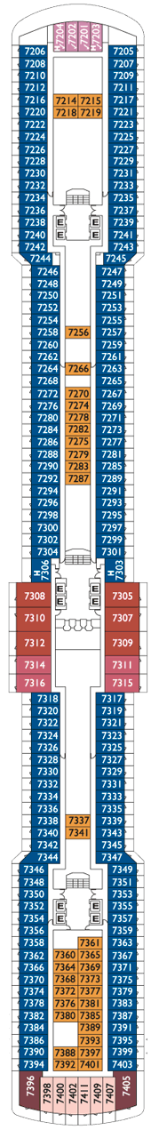 Costa Luminosa Deckplan Kabinen Plan