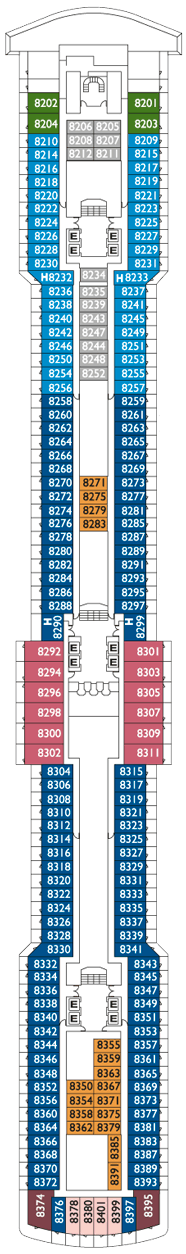 Costa Luminosa Deck plan & cabin plan