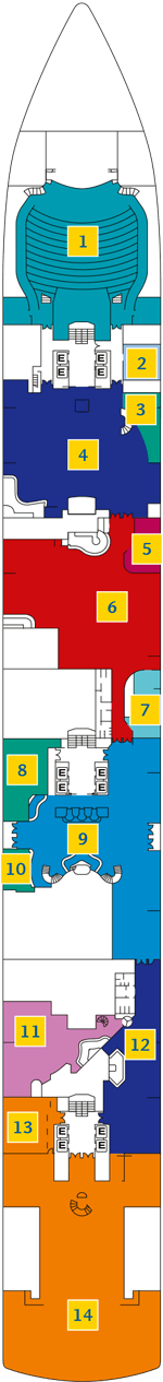 Costa Luminosa Deck plan & cabin plan