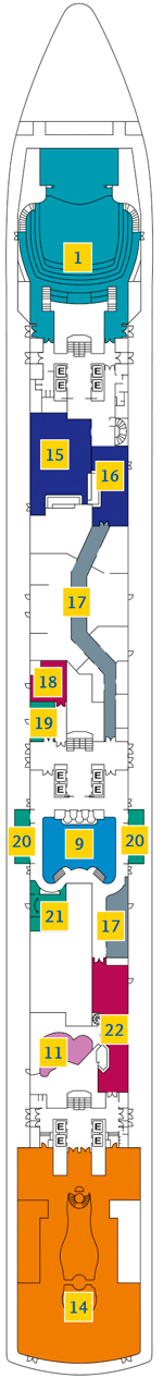 Costa Luminosa Deck plan & cabin plan