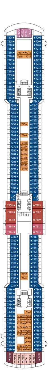 Costa Luminosa Deck plan & cabin plan