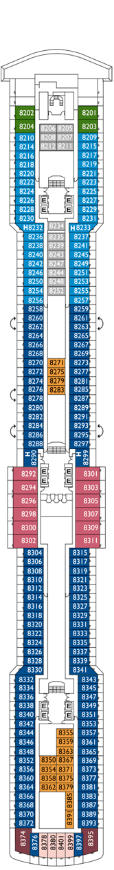 Costa Luminosa Deck plan & cabin plan