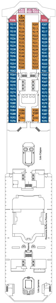 Costa Pacifica Deck plan & cabin plan