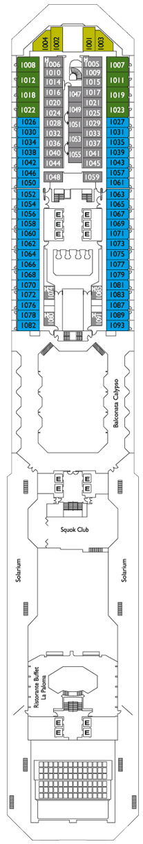 Costa Pacifica Deck plan & cabin plan