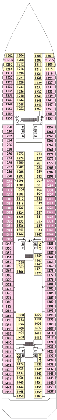 Costa Serena Deck plan & cabin plan