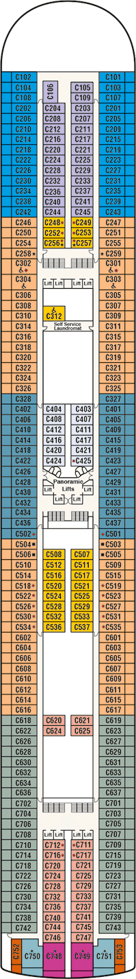 Crown Princess Deck plan & cabin plan