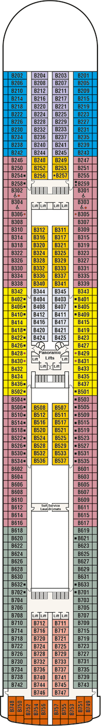 Deck plan Crown Princess on full screen