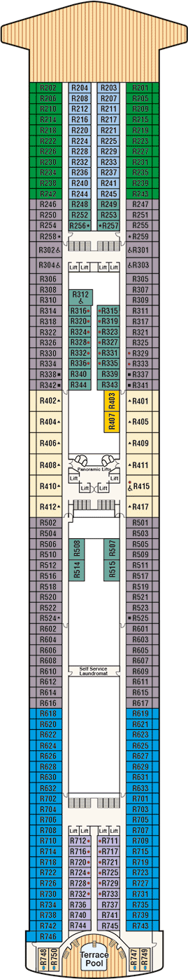 Crown Princess Deck Plan & Cabin Plan