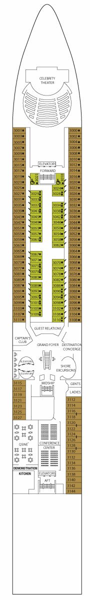 Celebrity Constellation Deck plan & cabin plan