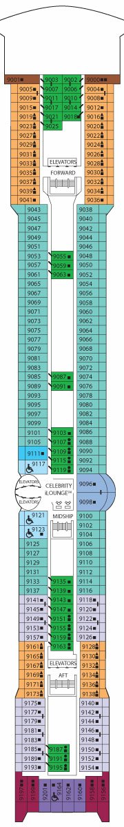 Celebrity Constellation Deck plan & cabin plan