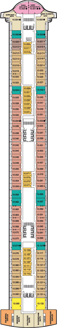 Deck plan RMS Queen Mary 2