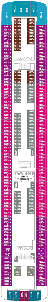 Norwegian Dawn Deck plan & cabin plan