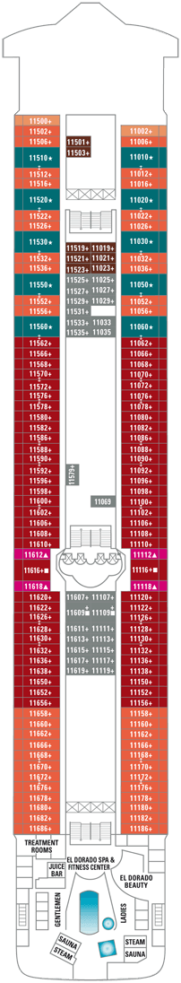 Norwegian Dawn Deck plan & cabin plan