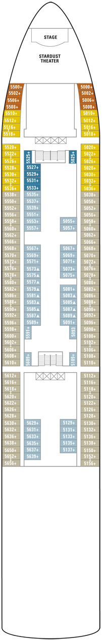 Norwegian Dawn Deck plan & cabin plan