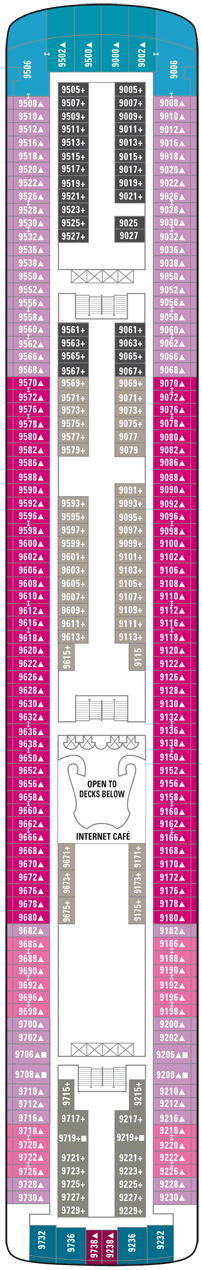 Norwegian Dawn Deck plan & cabin plan