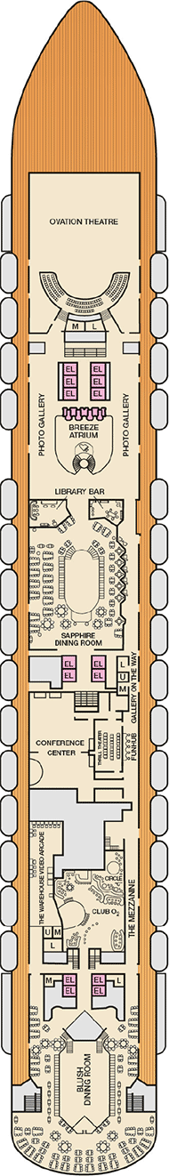 Carnival Breeze Deck plan & cabin plan