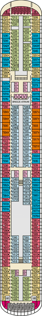 Carnival Breeze Deck plan & cabin plan
