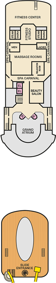 Carnival Ecstasy Deck plan & cabin plan