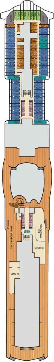 Carnival Celebration Deck plan & cabin plan