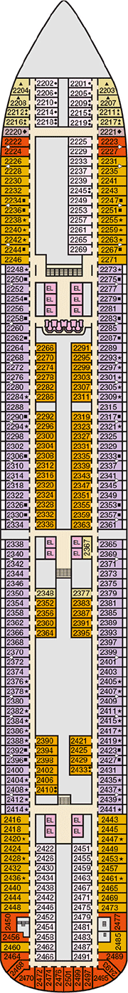 Carnival Dream Deck plan & cabin plan