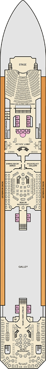 Carnival Conquest Lobby deck