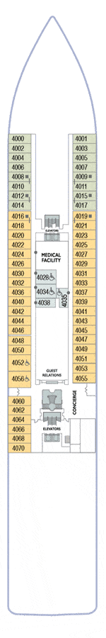 Azamara Onward Deck plan & cabin plan