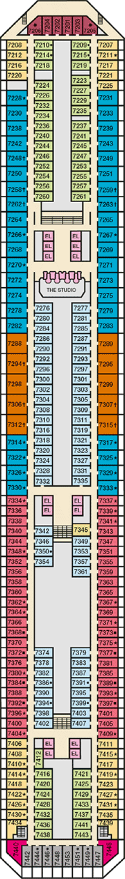 Carnival Conquest Deck plan & cabin plan