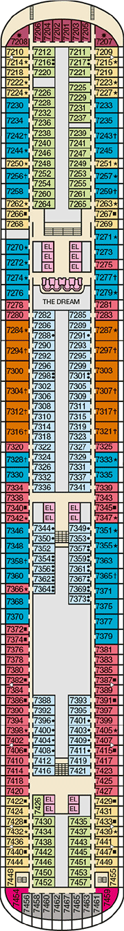 Carnival Dream Deck plan & cabin plan