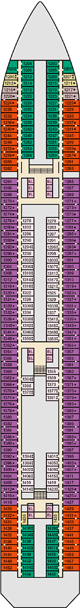 Carnival Liberty Deck plan & cabin plan