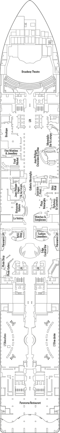 MSC Meraviglia Deck plan &amp; cabin plan