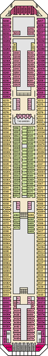 Carnival Liberty Deck plan & cabin plan