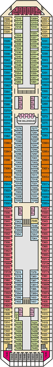 Carnival Freedom Deck plan & cabin plan